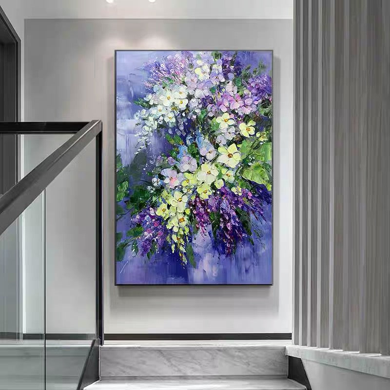 "Spring Symphony" Textured Floral Oil Painting