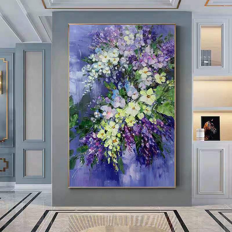 "Spring Symphony" Textured Floral Oil Painting