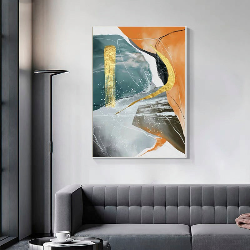 Modern Abstract Gold Accents Art