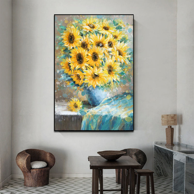 Girasoles en florero