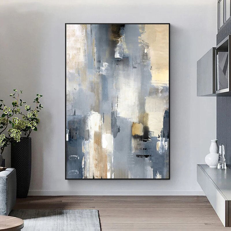 "Urban Tranquility" Abstract Oil Painting