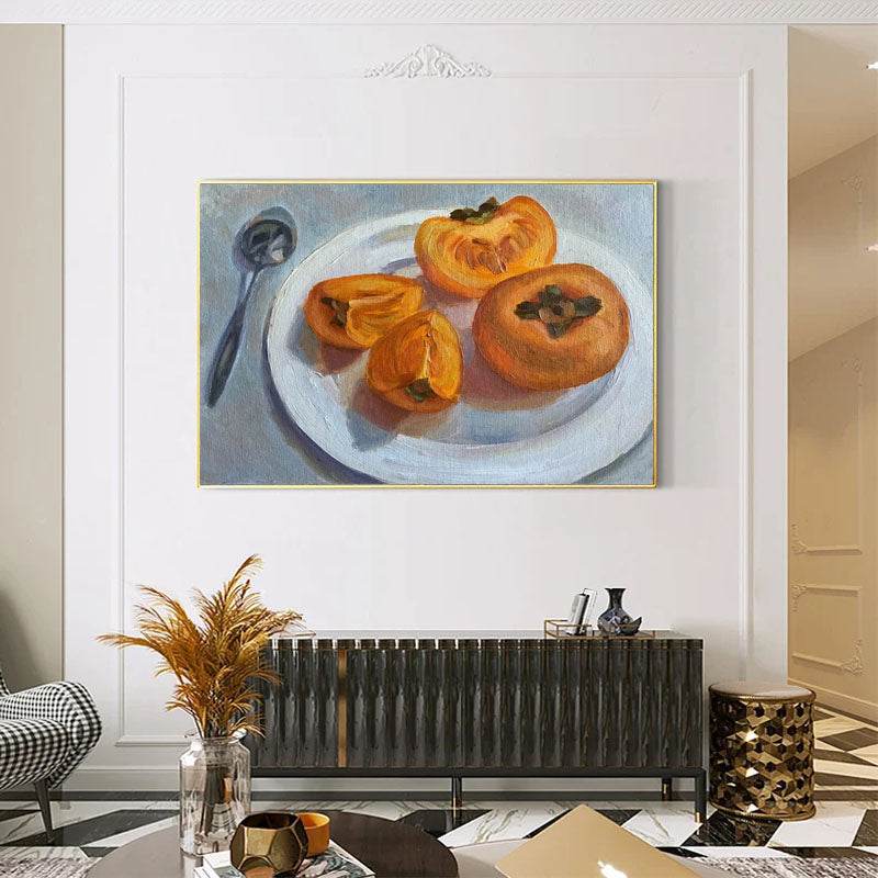 Golden Persimmons: Still Life Art