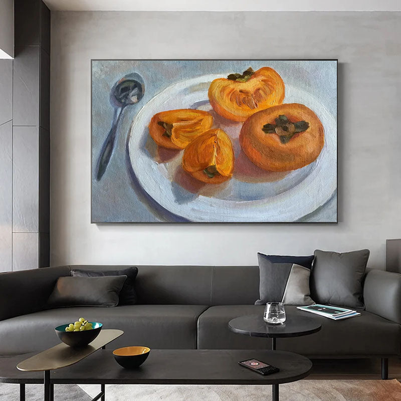 Golden Persimmons: Still Life Art