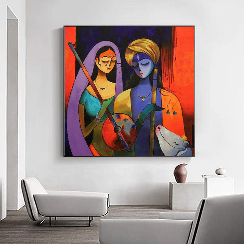 Divine Harmony Colorful Canvas Art