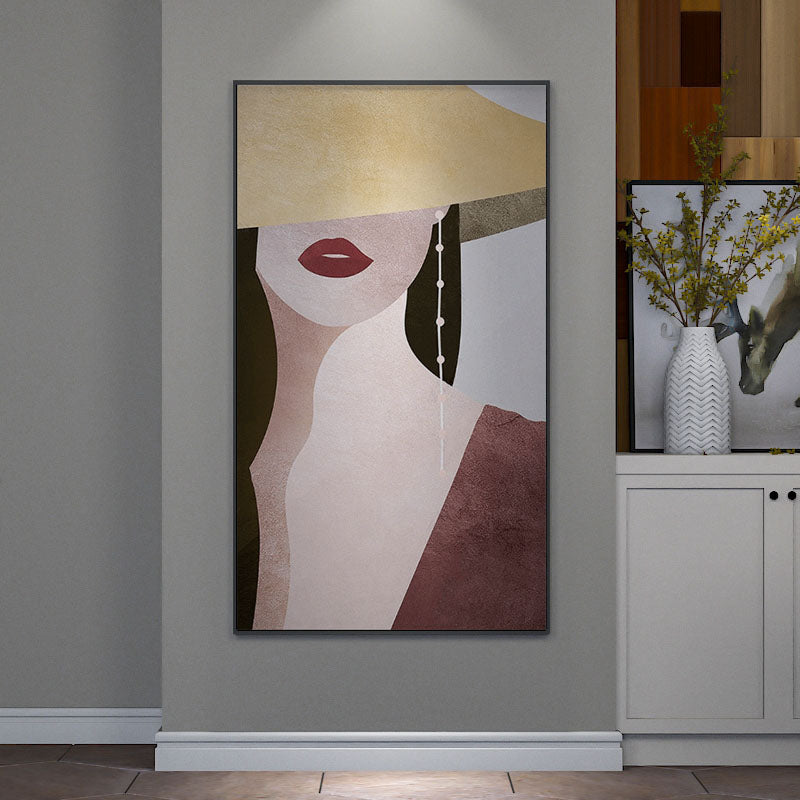 Chic Lady in Hat Modern Art