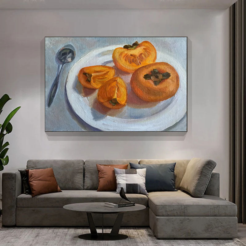 Golden Persimmons: Still Life Art