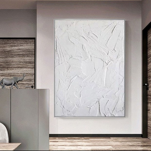 White Serenity - Textured Canvas