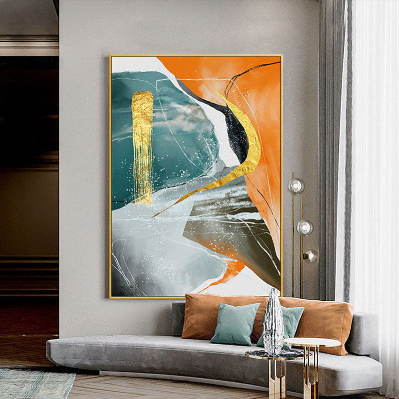 Modern Abstract Gold Accents Art