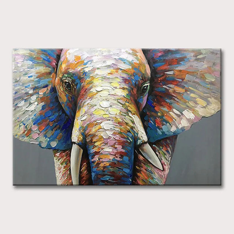 Vibrant Elephant Canvas Art