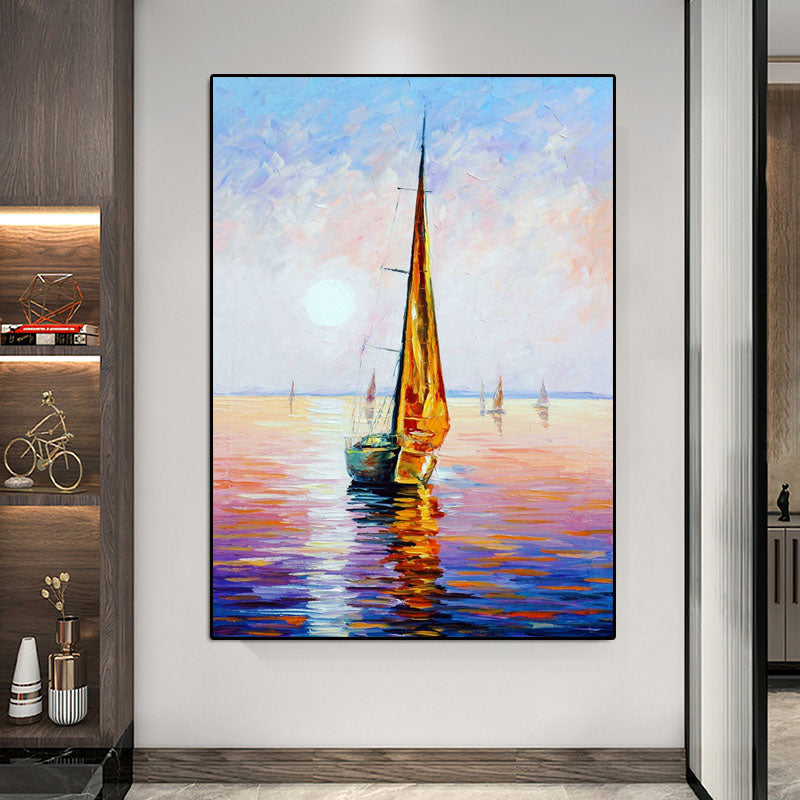 Sunset Sails: Radiant Reflections