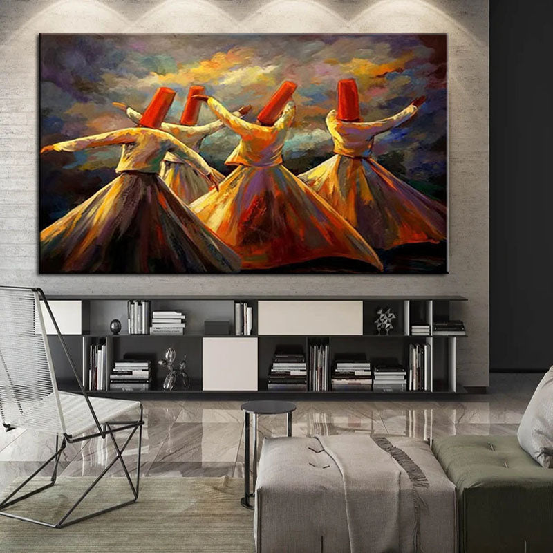 Whirling Dervishes Abstract Art