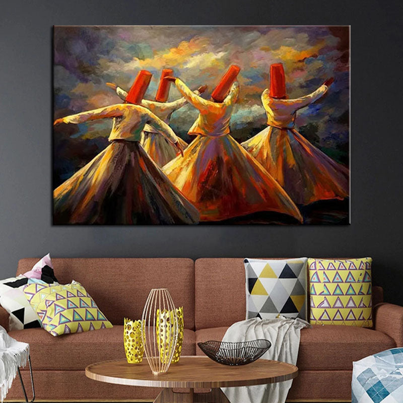 Whirling Dervishes Abstract Art