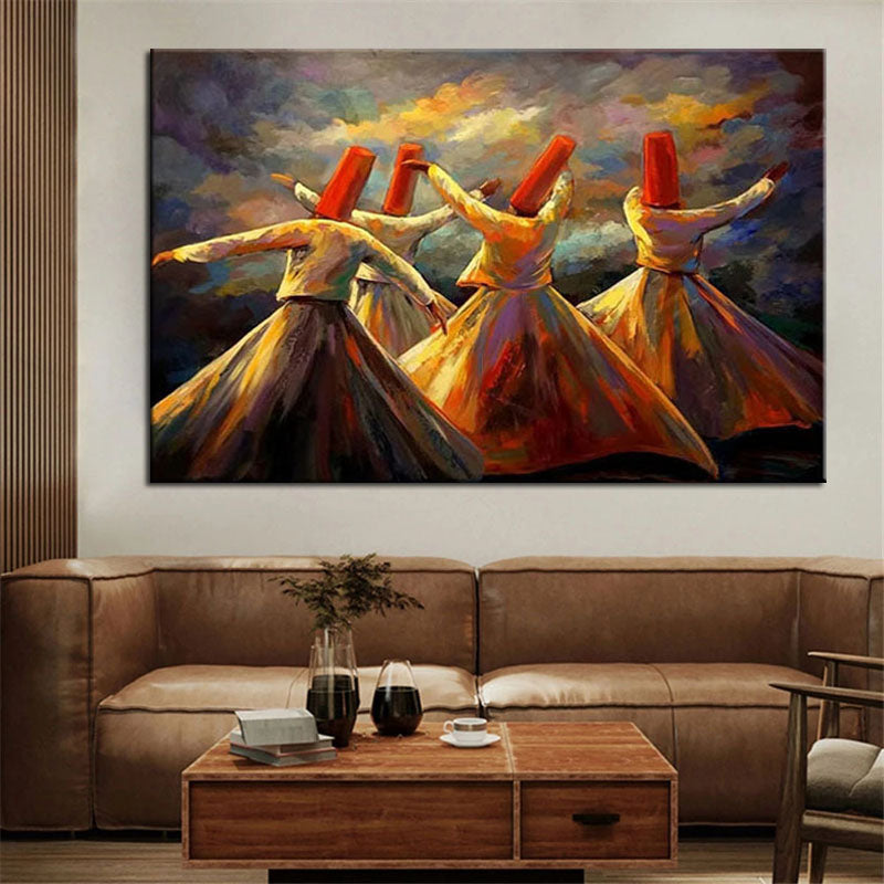 Whirling Dervishes Abstract Art