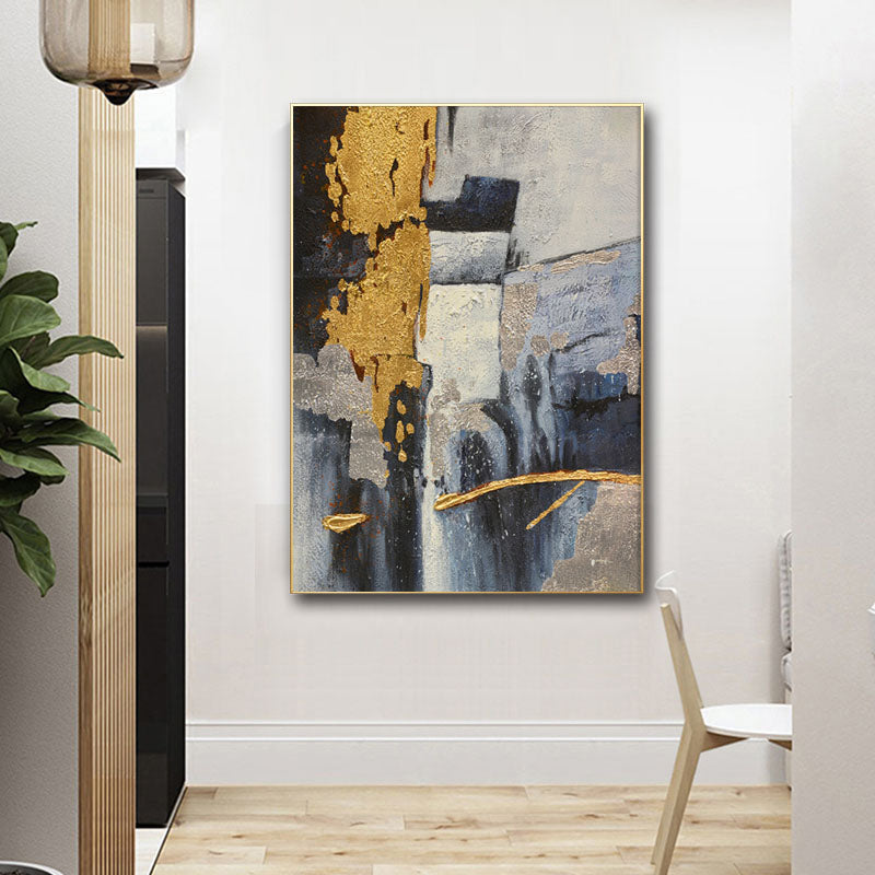 Golden Abstract Textured Canvas