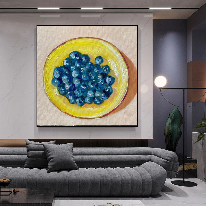 "Vibrant Harvest" Abstract Fruit Oil Painting