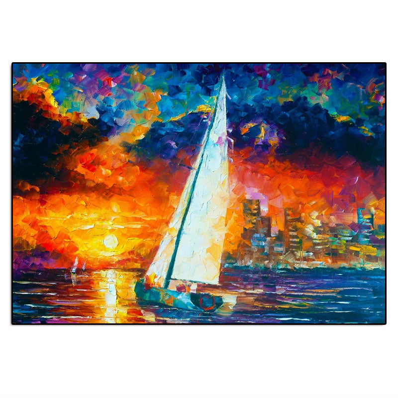 Sailing Sunset - Abstract Art