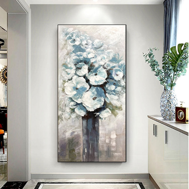 "Eternal Bloom" Textured Floral Oil Painting