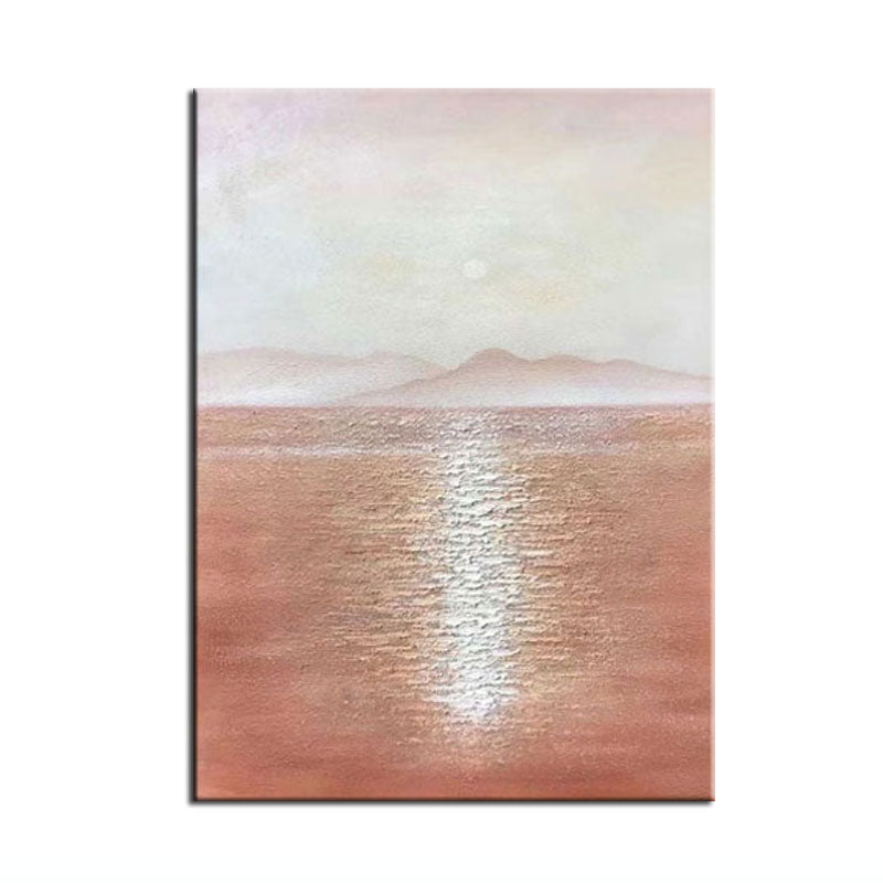 Blush Horizon: Serene Reflections