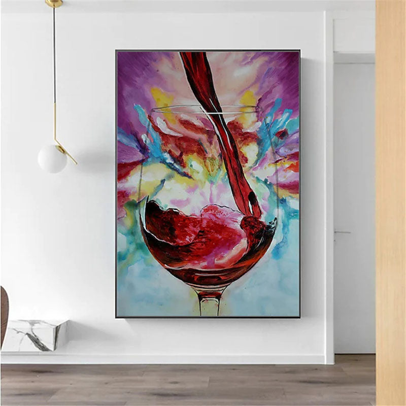 Crimson Pour: Vibrant Elegance