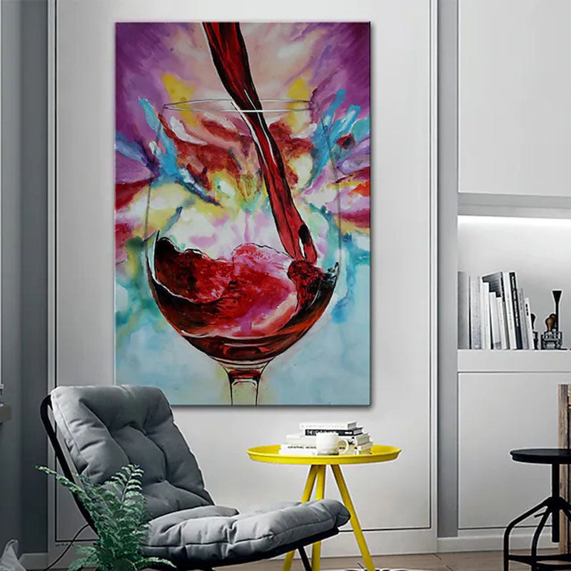 Crimson Pour: Vibrant Elegance