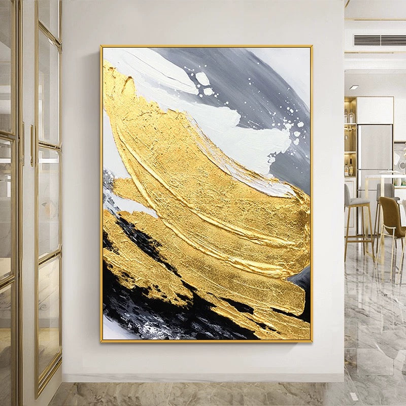 Golden Wave Abstract