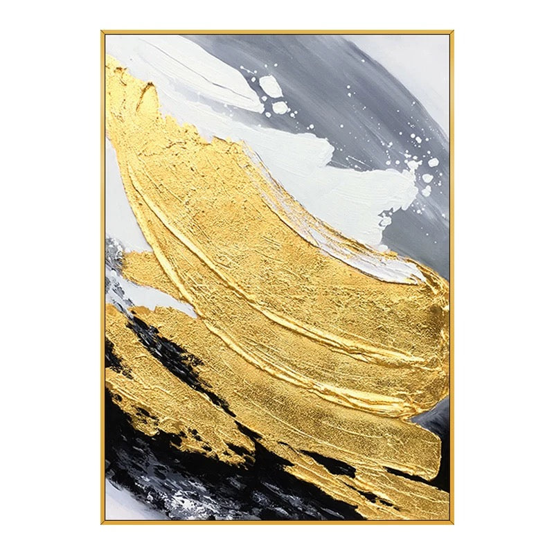 Golden Wave Abstract