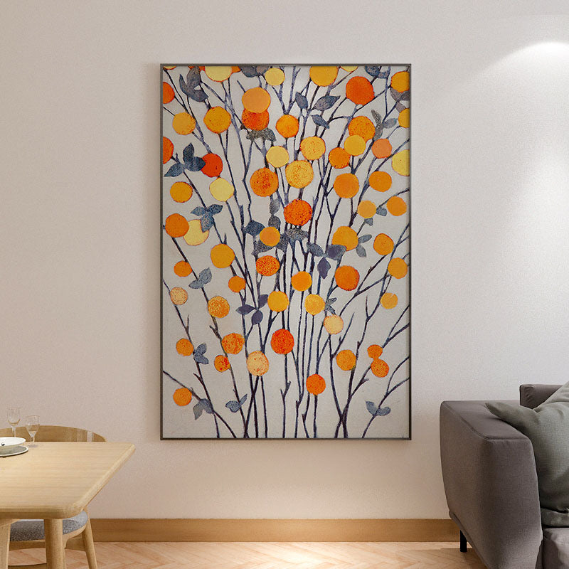 Golden Harmony: Abstract Tree Art