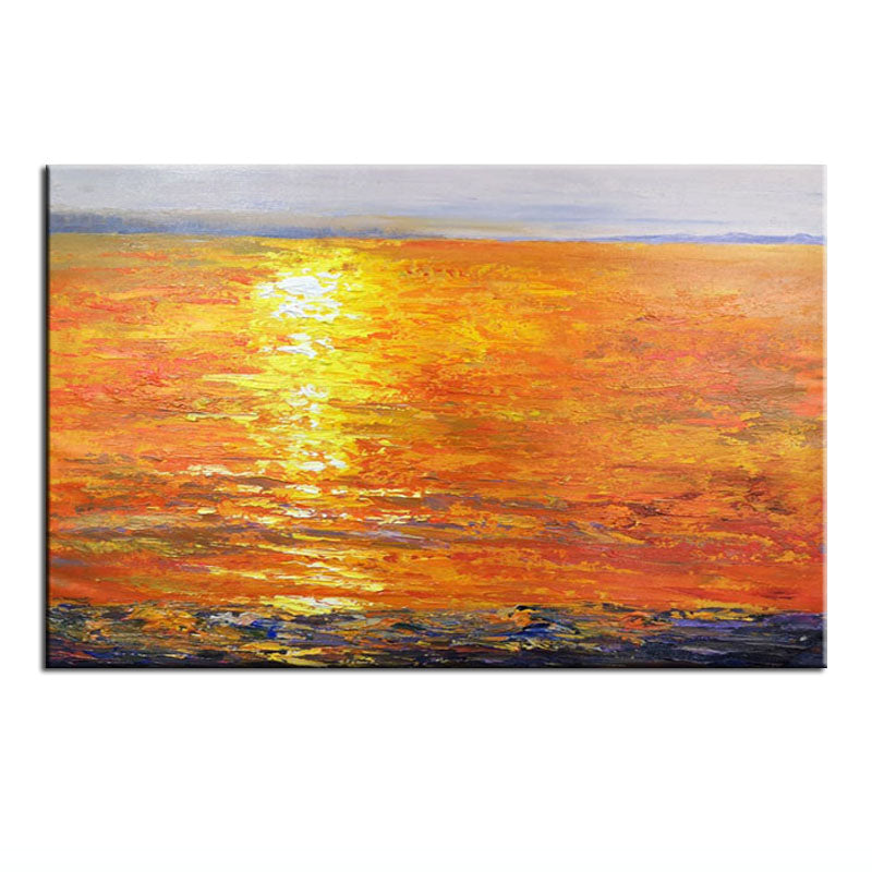 Golden Horizon: Abstract Sunset