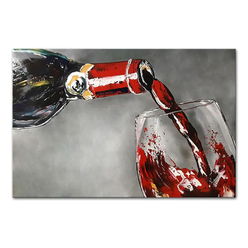 Pouring Red Wine Art Canvas