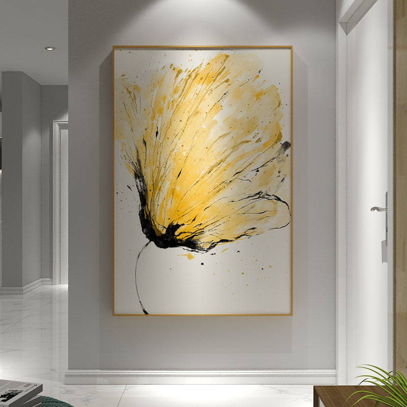 Golden Bloom - Abstract Floral Art