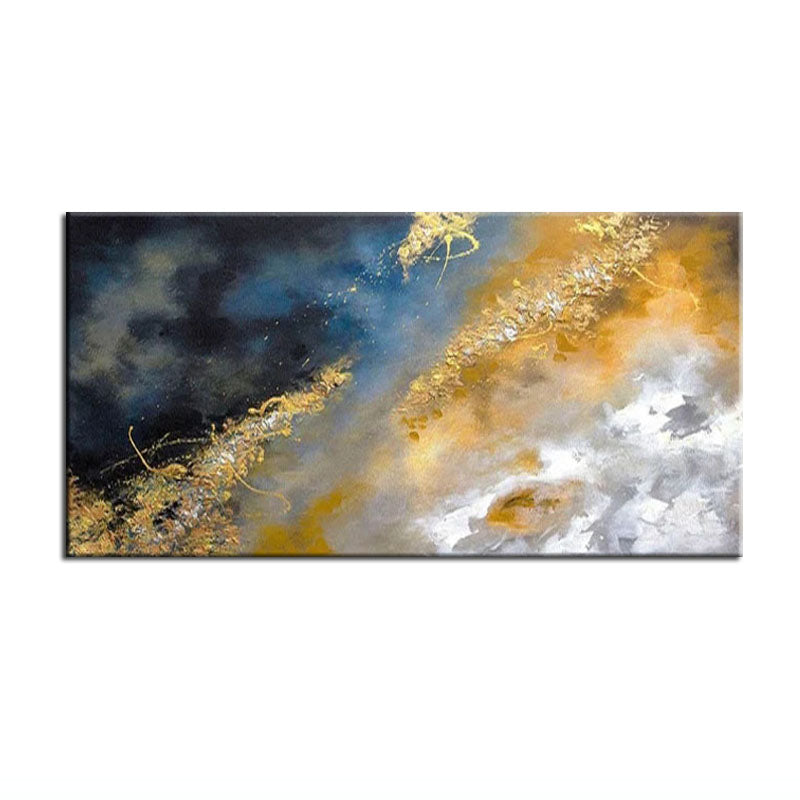 Golden Horizon Abstract Canvas