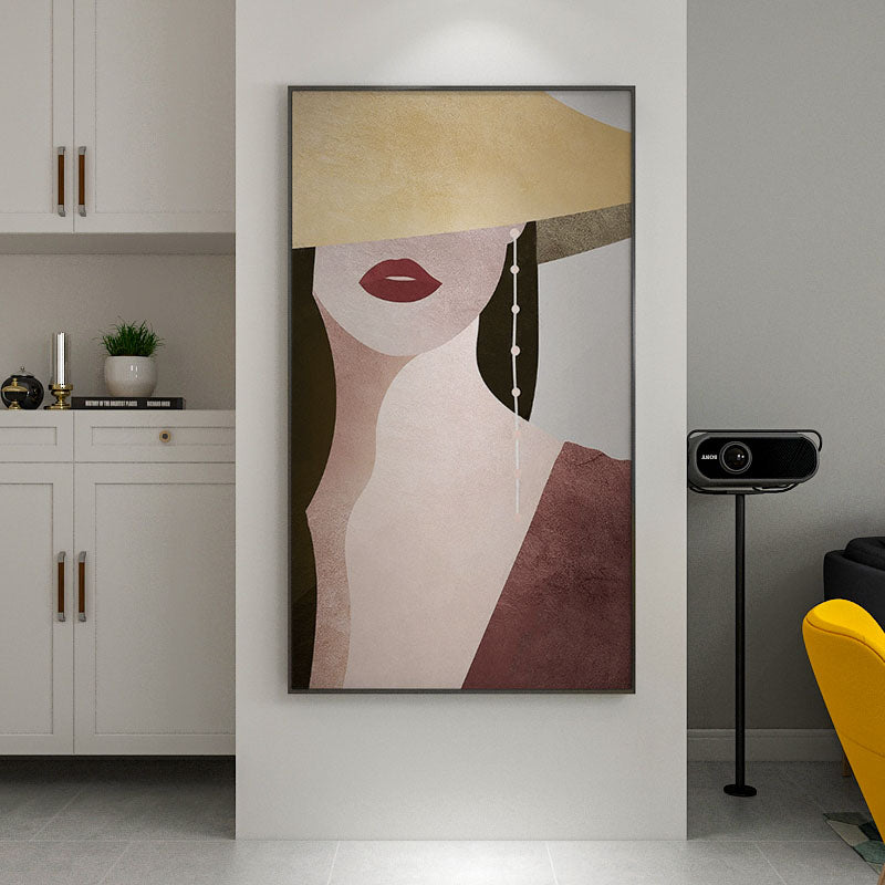 Chic Lady in Hat Modern Art