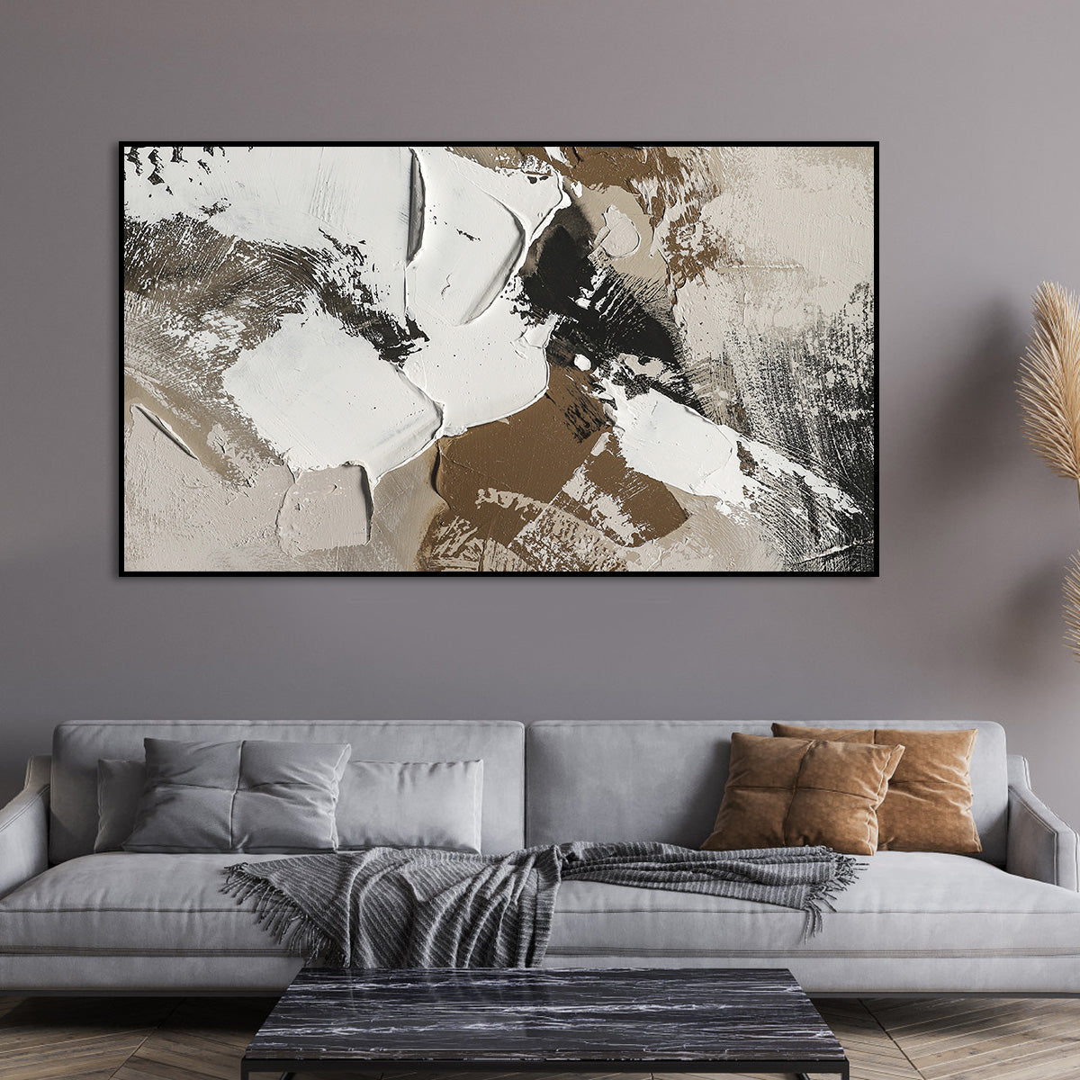 Abstract Textured Wall Art in Neutral