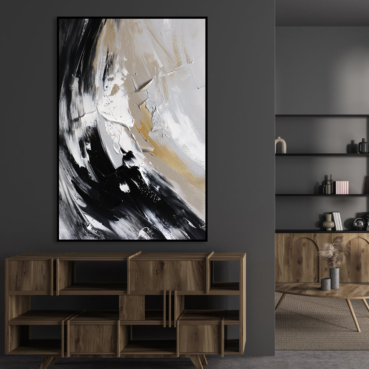 Abstract Serenity: Monochrome Elegance