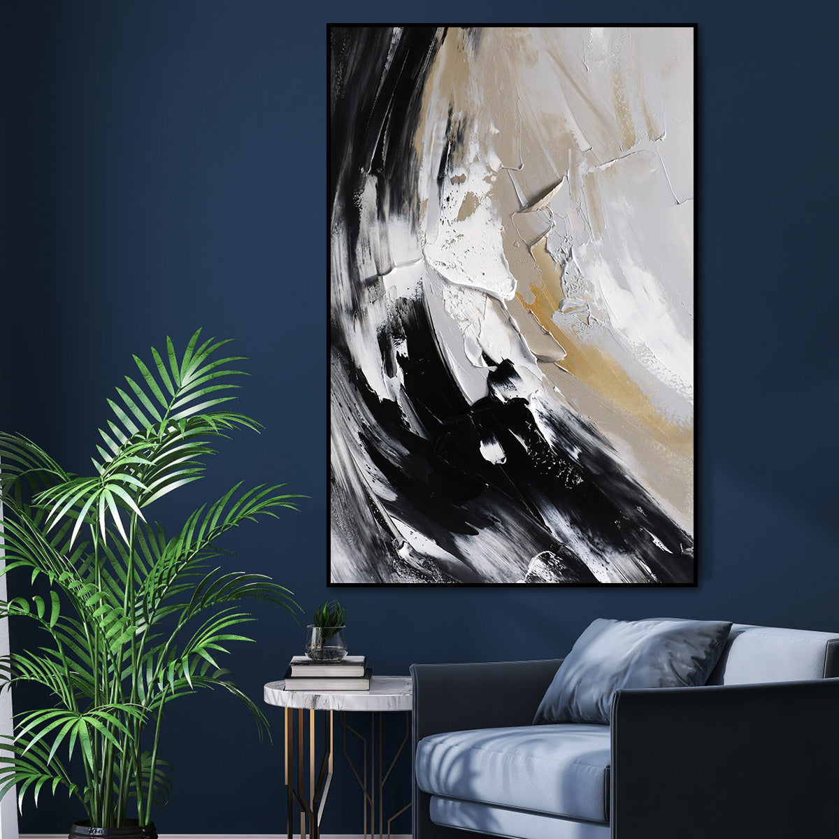 Abstract Serenity: Monochrome Elegance