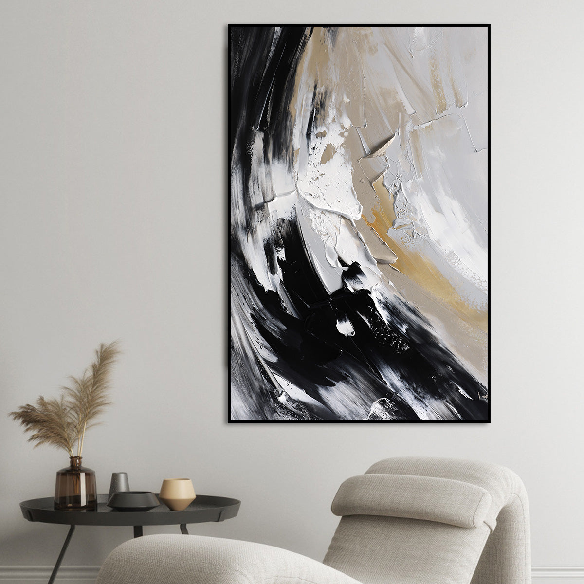 Abstract Serenity: Monochrome Elegance