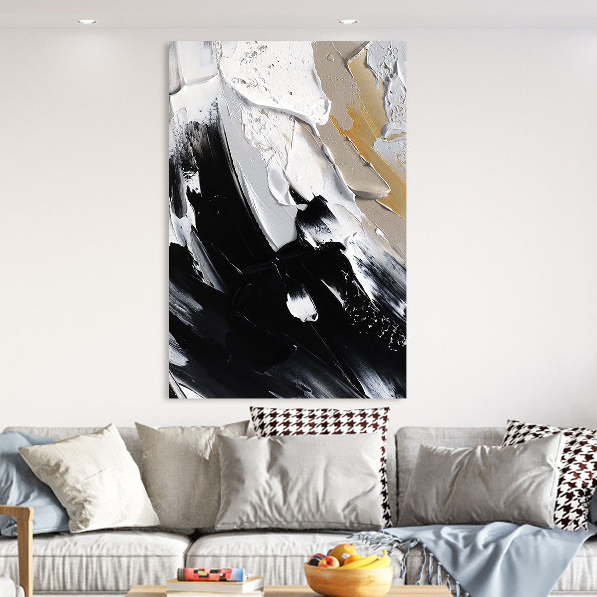 Monochrome Elegance Abstract Art