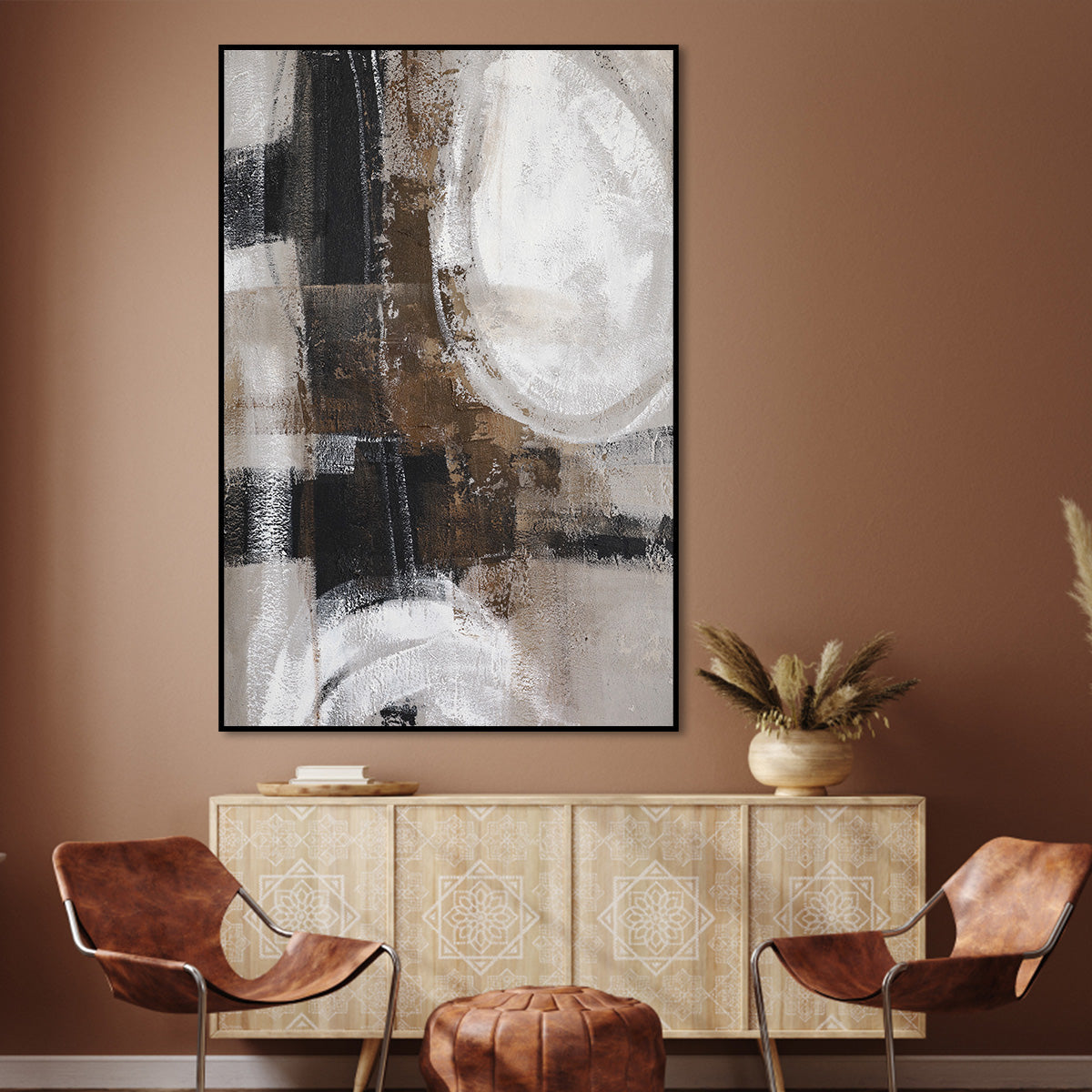 Abstract Harmony in Earth Tones