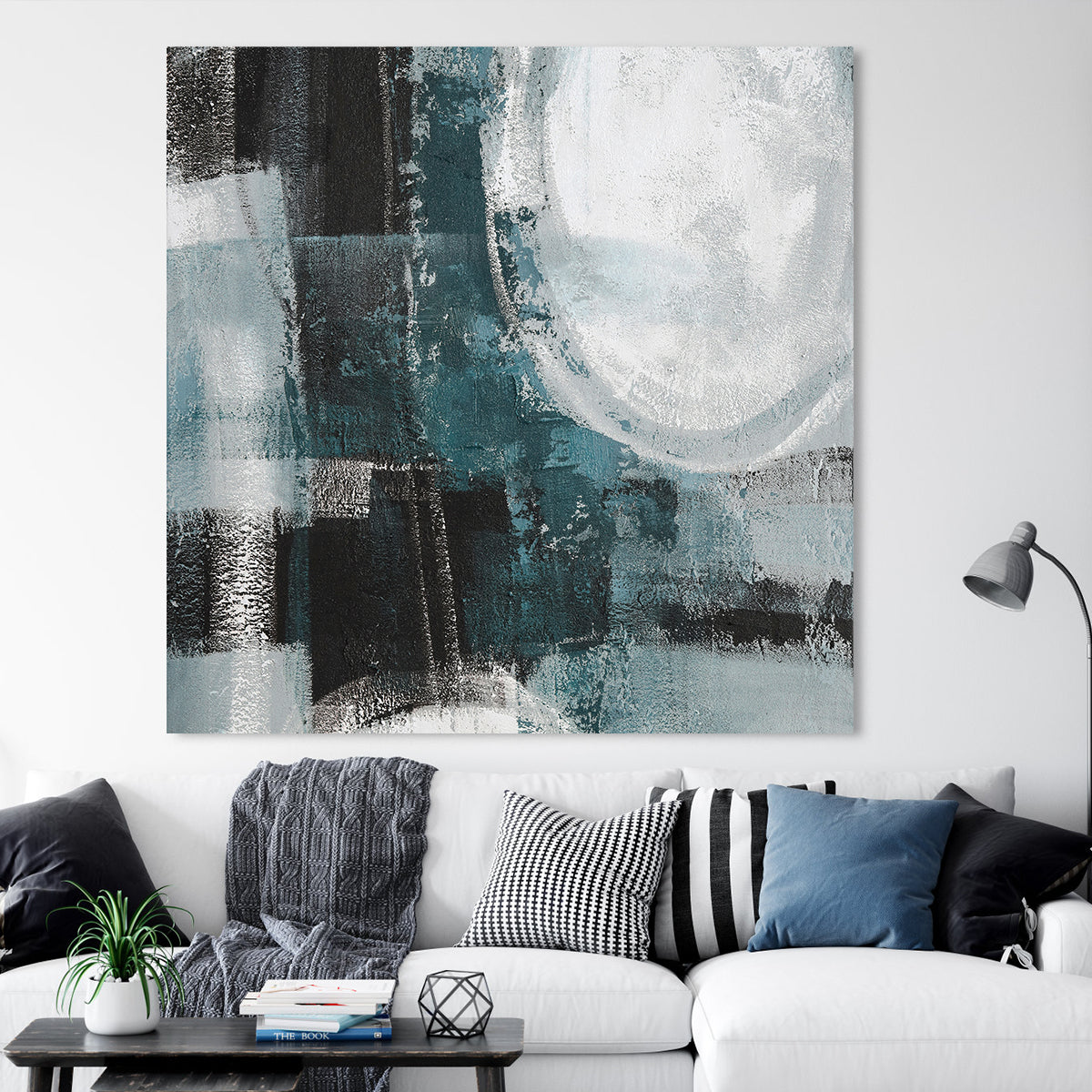 Teal Serenity in Abstract