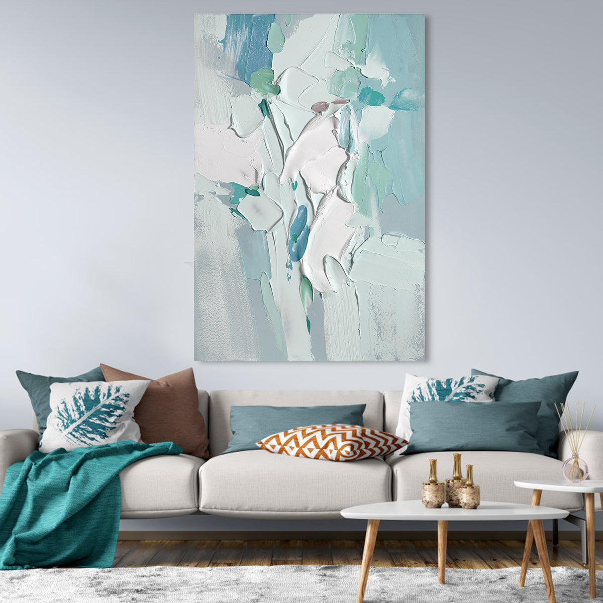 Icy Serenity Abstract Painting