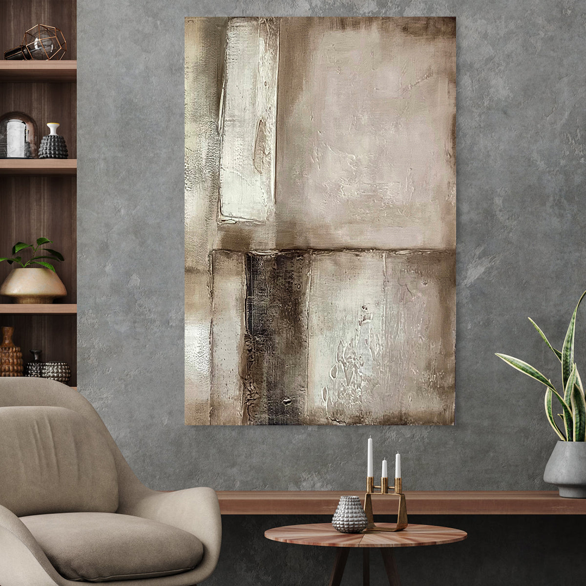 Timeless Layers Abstract Canvas