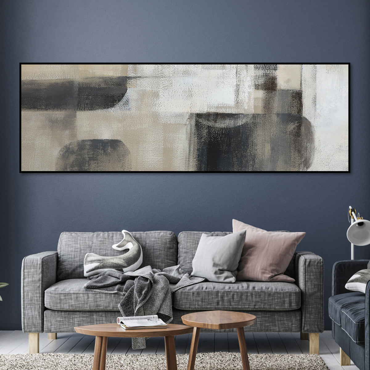 Abstract Harmony: Beige & Black