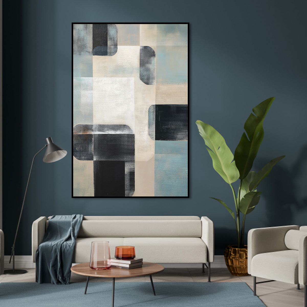 Geometric Tranquility Oil Painting