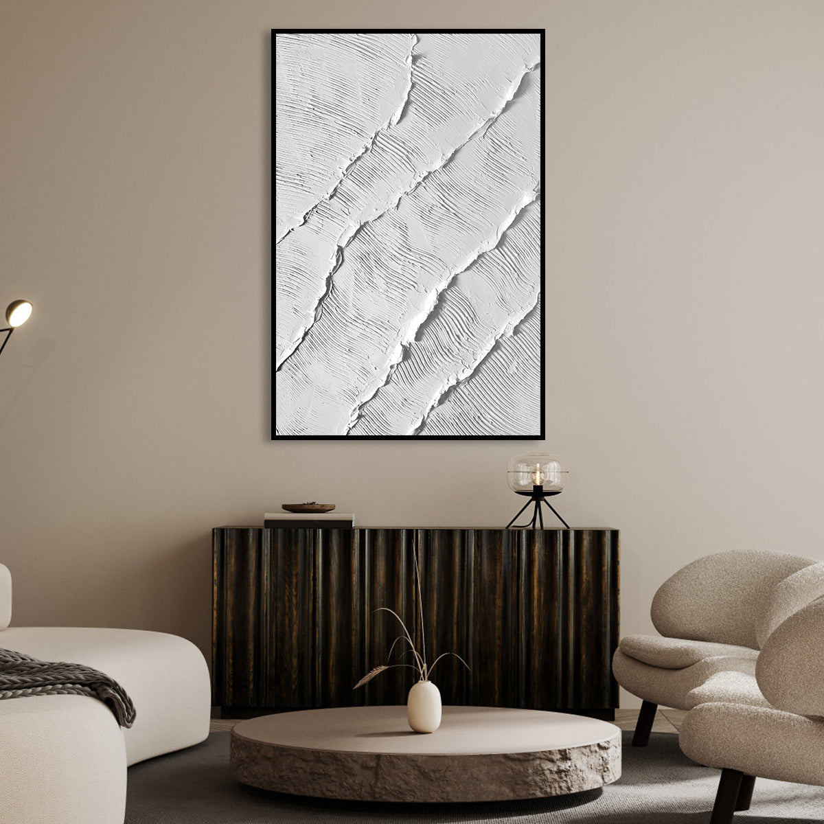 Abstract Ripple Texture Canvas Art