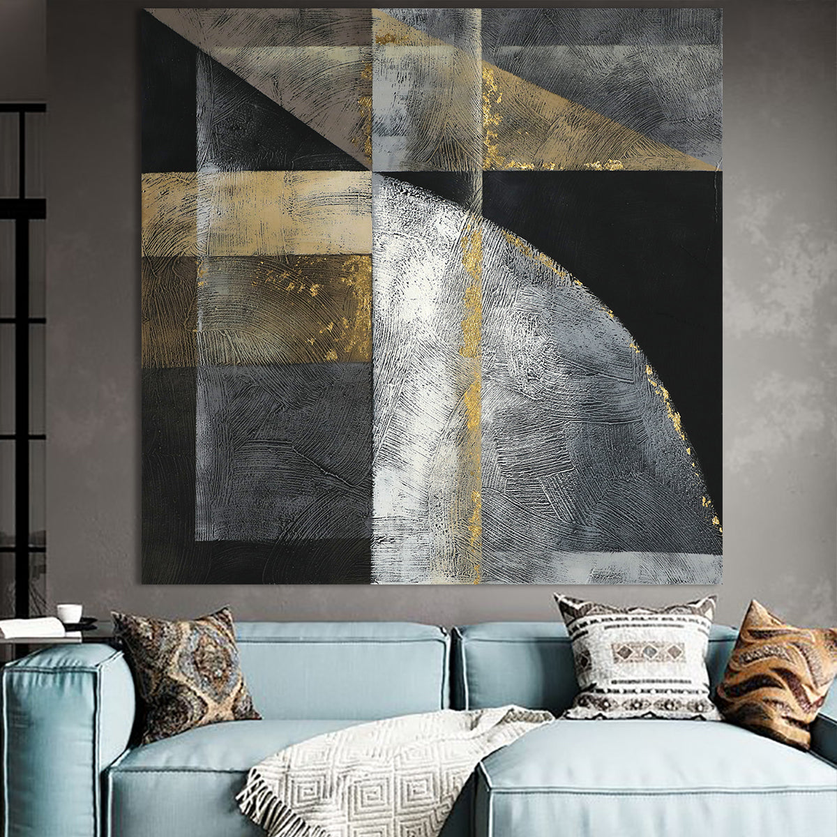 Golden Intersection: Abstract Art