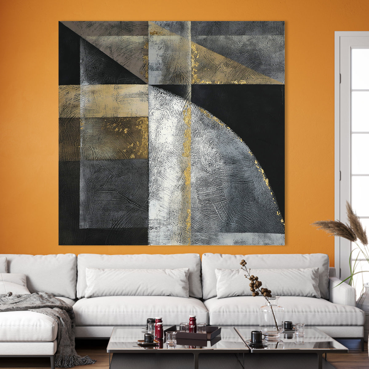 Golden Intersection: Abstract Art