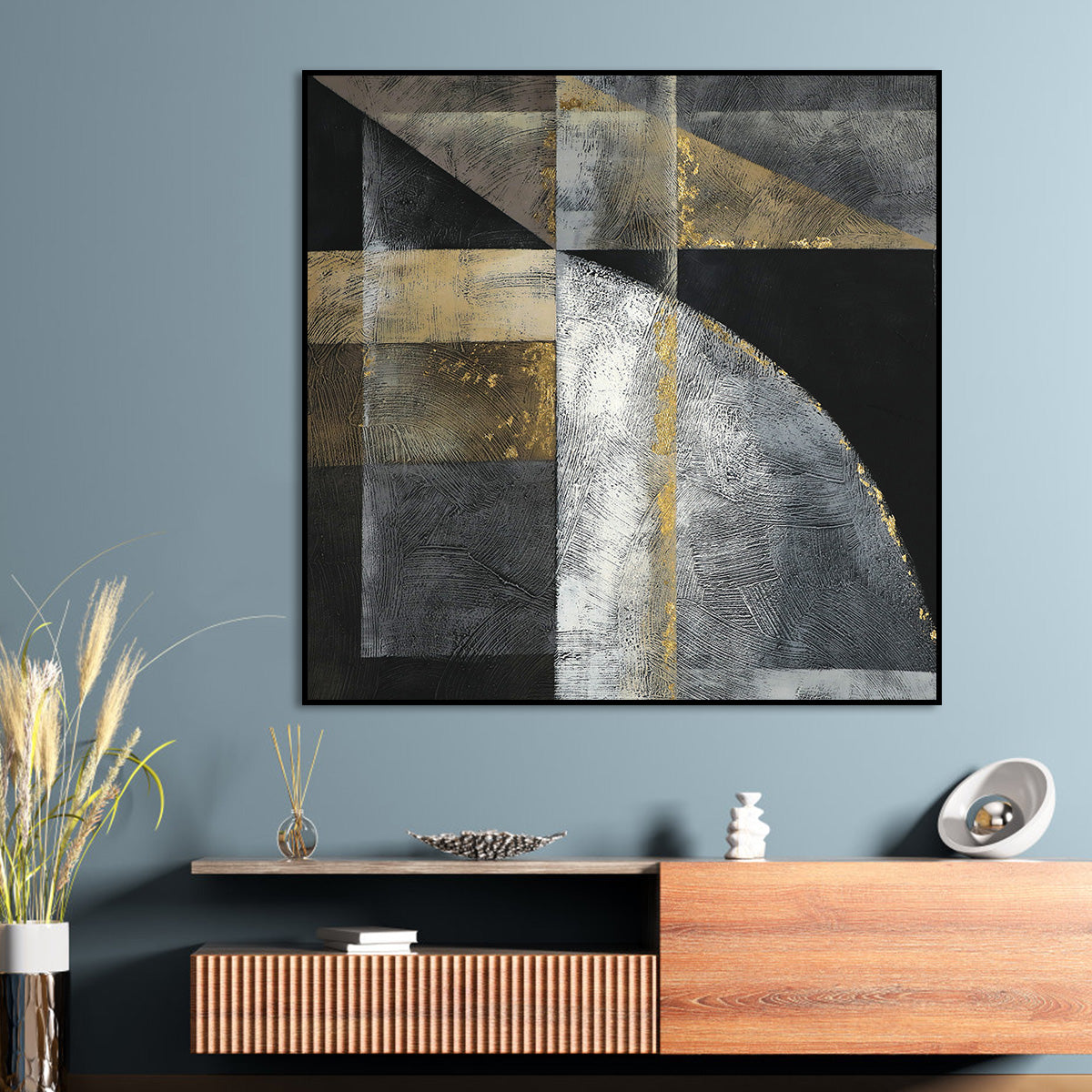 Golden Intersection: Abstract Art