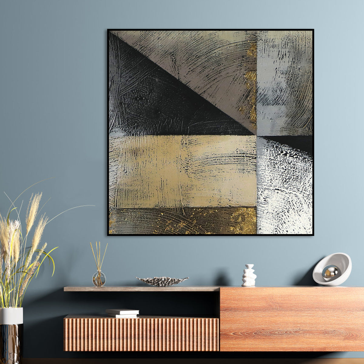 Metallic Harmony: Luxe Abstract