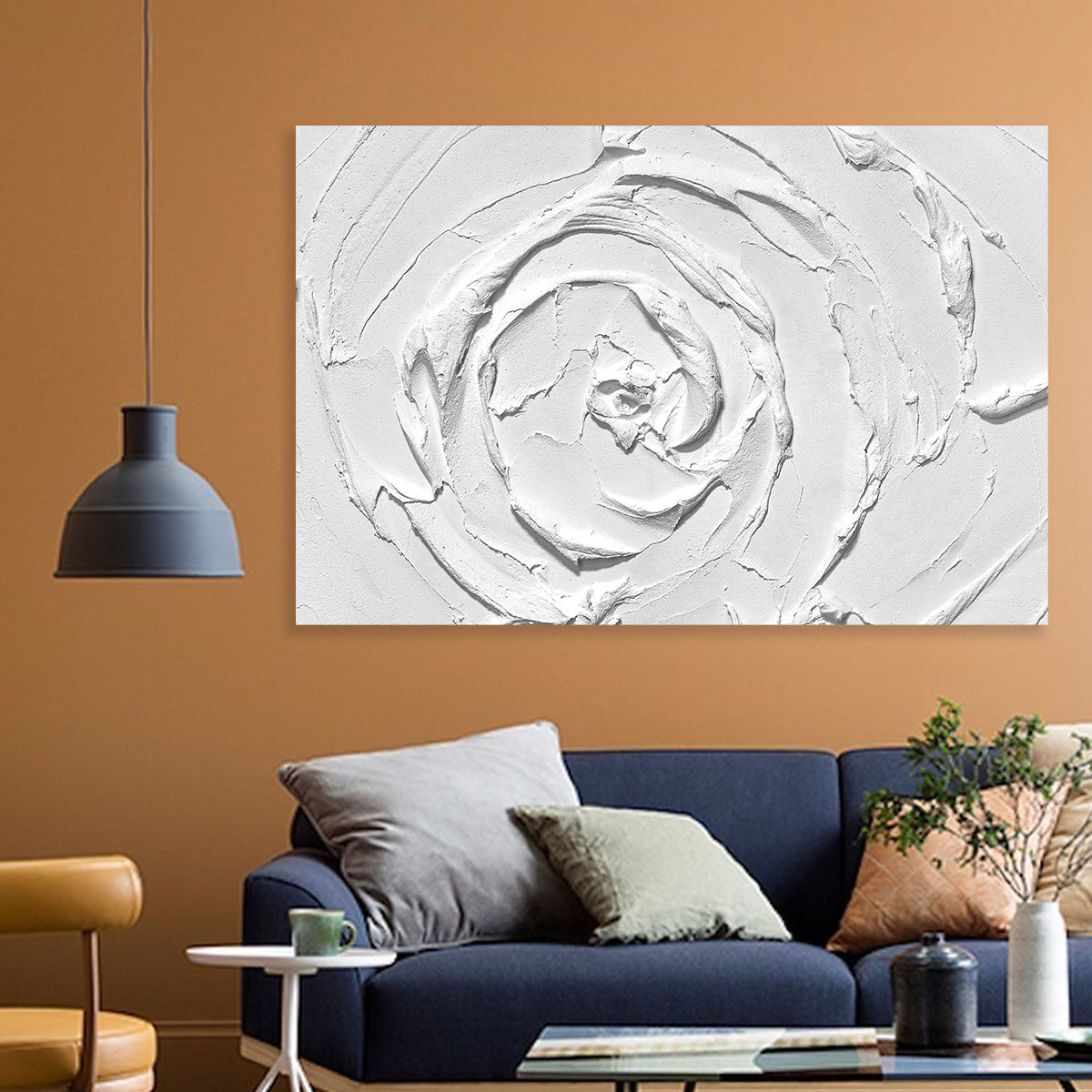 White Spiral: Textured Elegance