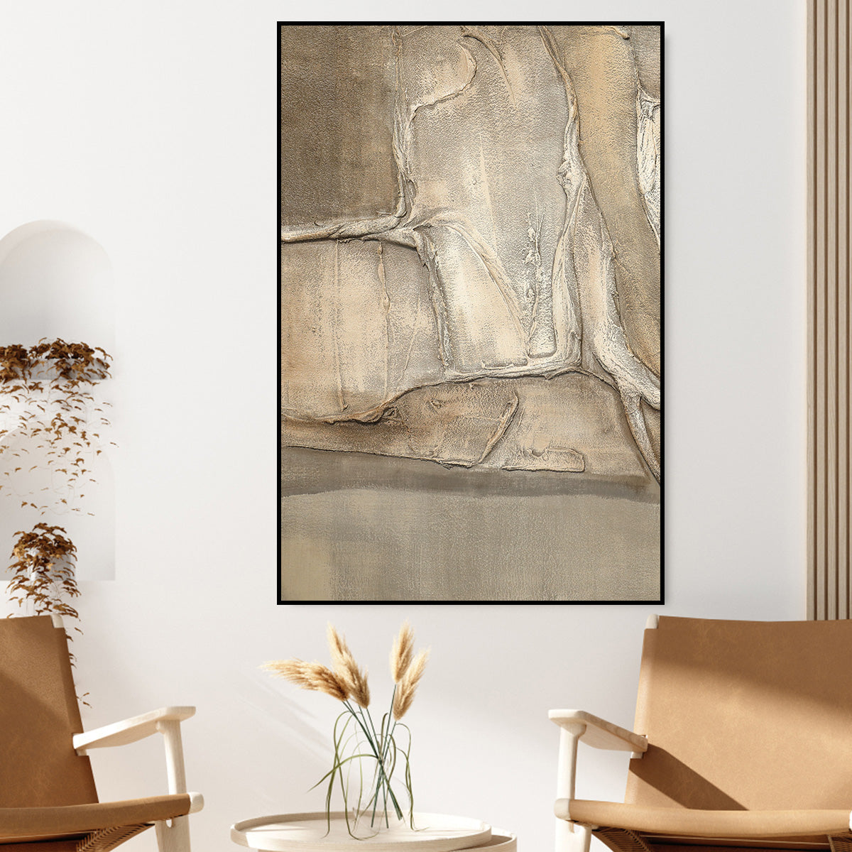 Natural Beige Abstract Harmony